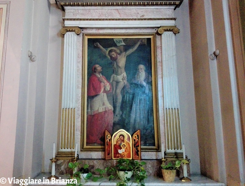 Il Crocifisso con San Carlo e Sant'Antonio Abate nella Chiesa di Tabiago