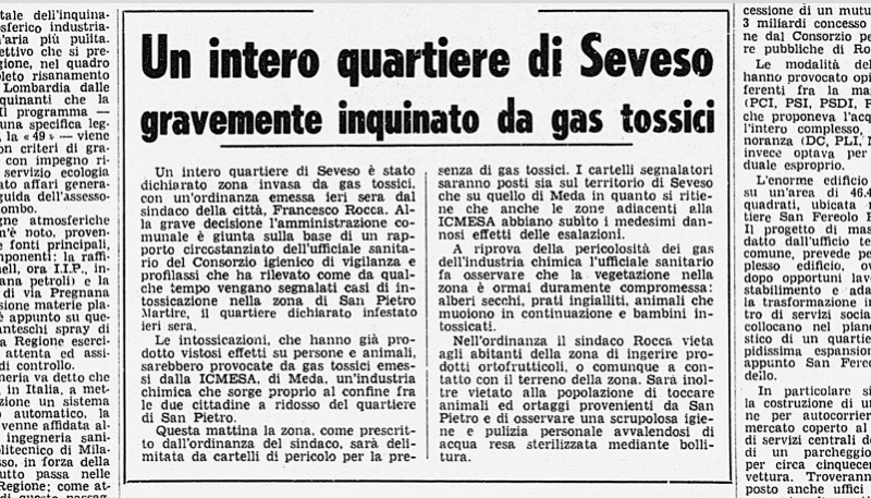 Il Corriere della Sera del 17 luglio del 1976