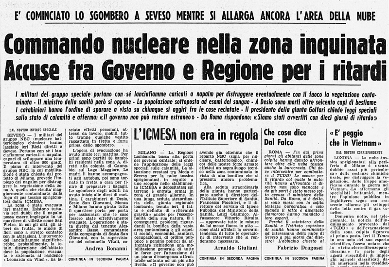 Il Corriere della Sera su Seveso