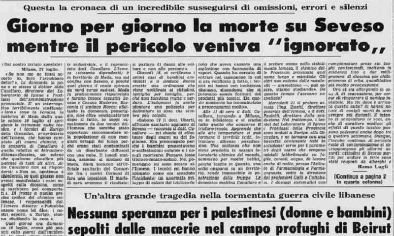 La Stampa del 28 luglio del 1976