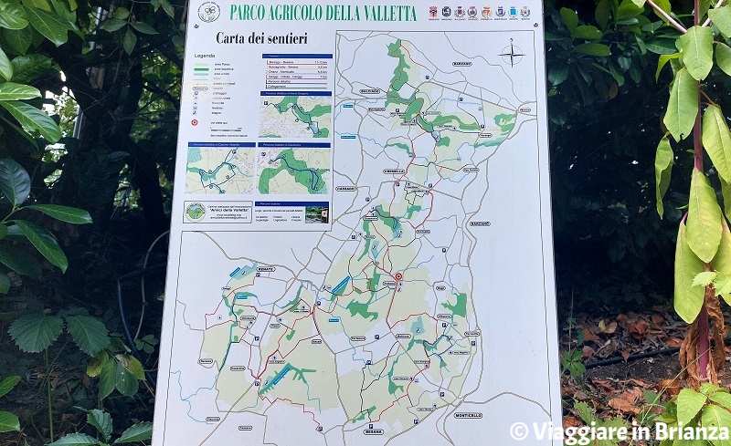 Il pannello informativo del Parco della Valletta